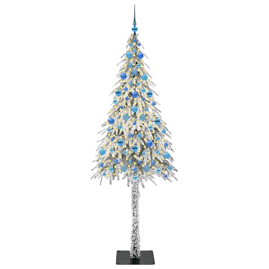 Weihnachtsbaum mit 300 LEDs Weiß 210 cm PE und Stahl