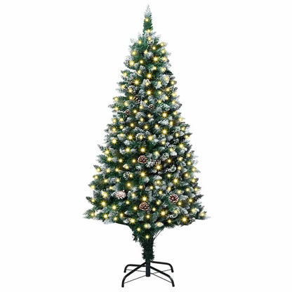 Weihnachtsbaum mit LED-Beleuchtung Grün und Weiß 180 cm