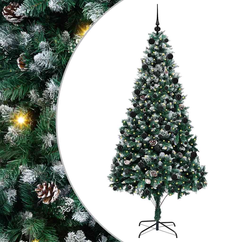 Künstlicher Weihnachtsbaum mit 300 LEDs mit Ständer Grün 210 cm