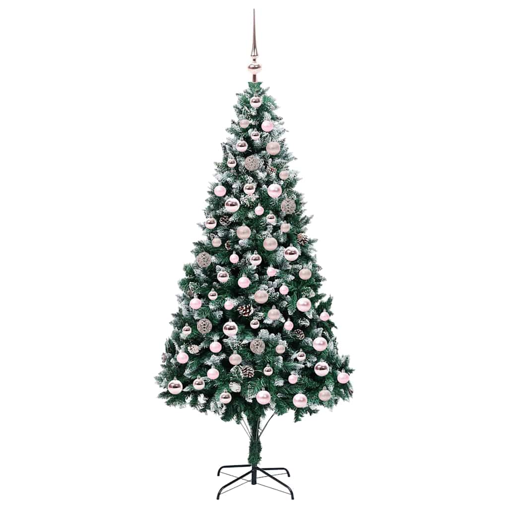 Künstlicher Weihnachtsbaum mit 300 LEDs mit Ständer Grün 210 cm