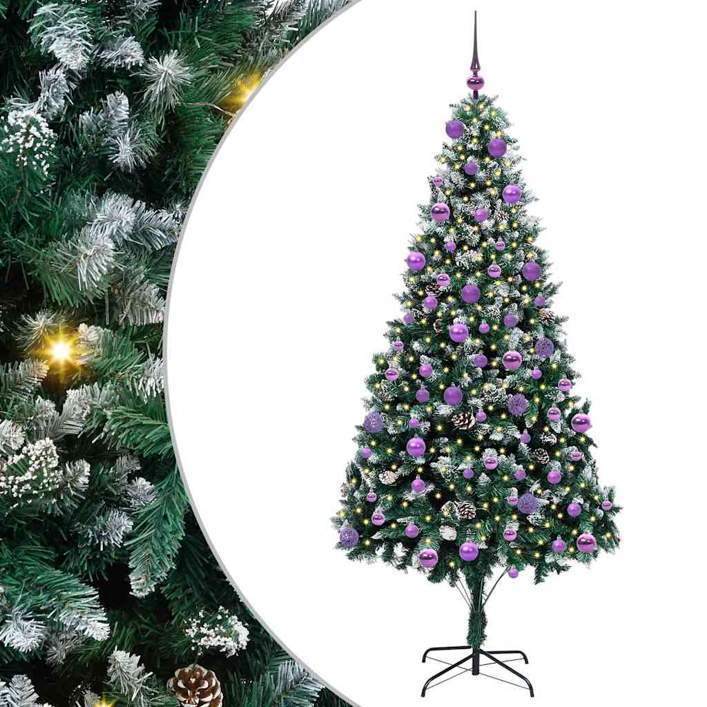 Künstlicher Weihnachtsbaum mit 300 LEDs mit Ständer Grün 210 cm