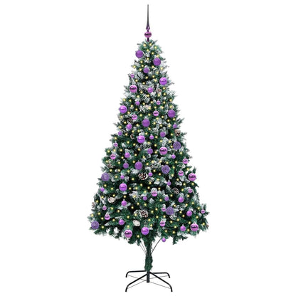 Künstlicher Weihnachtsbaum mit 300 LEDs mit Ständer Grün 210 cm