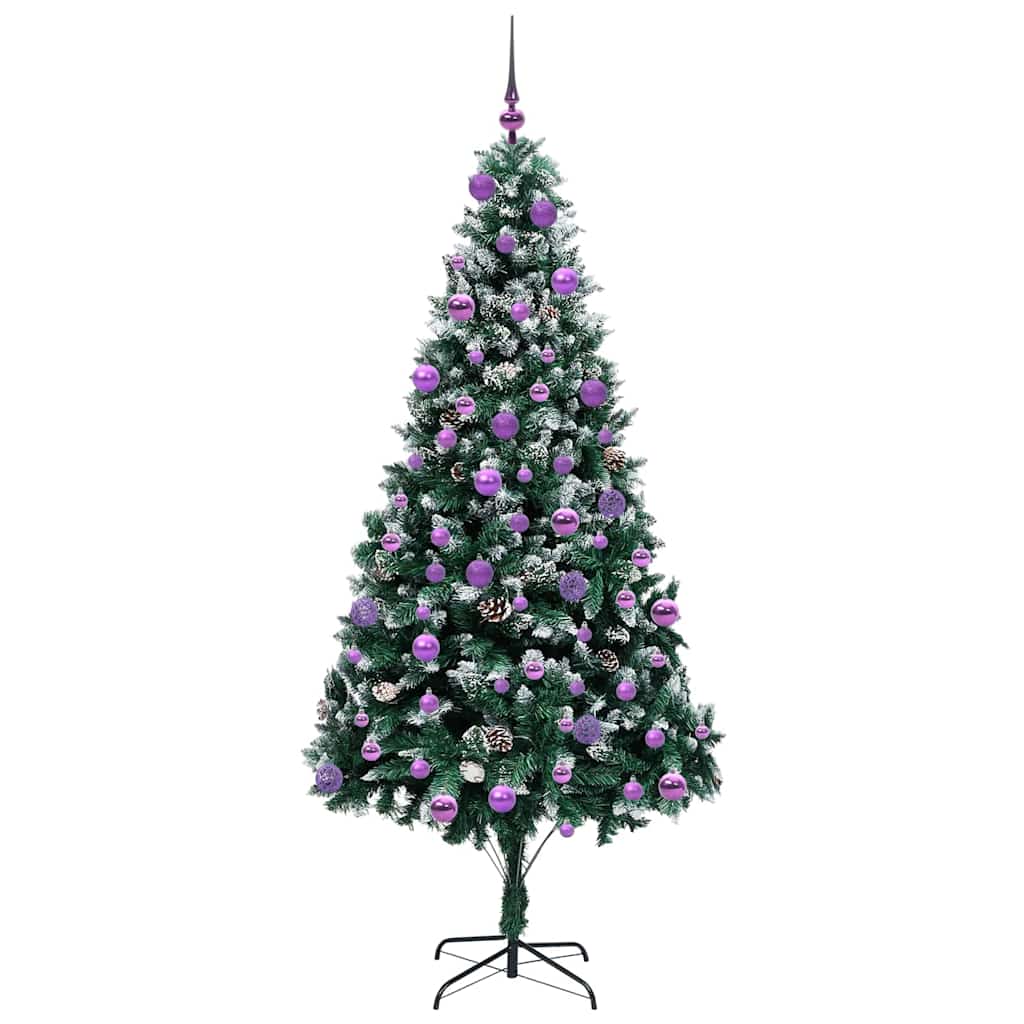 Künstlicher Weihnachtsbaum mit 300 LEDs mit Ständer Grün 210 cm