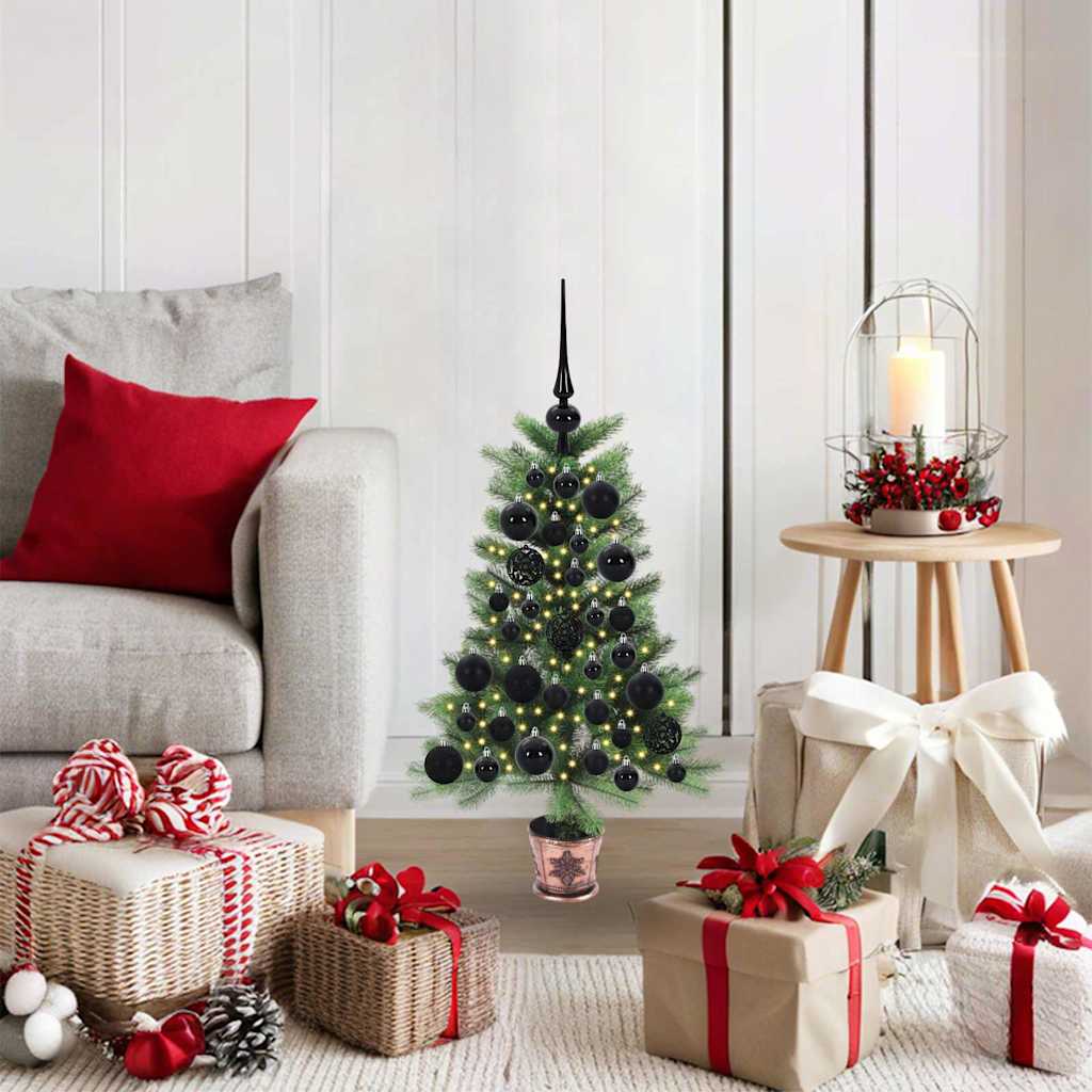 Weihnachtsbaum mit 150 LEDs mit Ständer Grün 65 cm PE