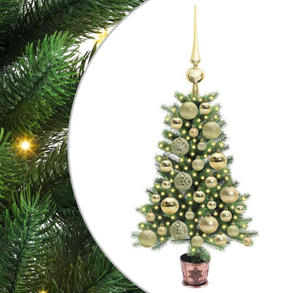 Weihnachtsbaum mit 150 LEDs mit Ständer Grün 65 cm PE