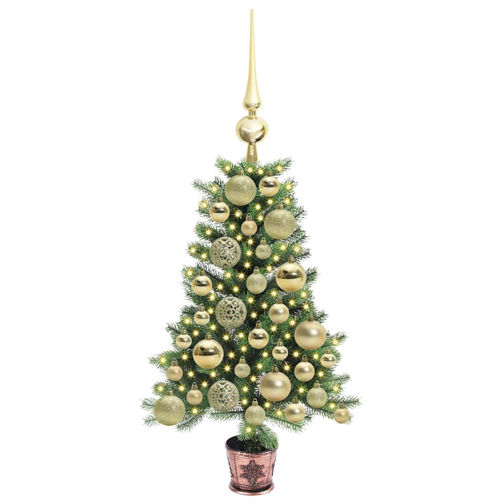 Weihnachtsbaum mit 150 LEDs mit Ständer Grün 65 cm PE