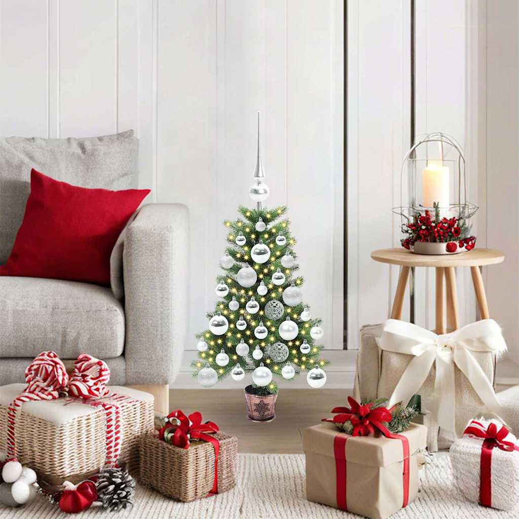 Weihnachtsbaum mit 150 LEDs mit Ständer Grün 65 cm PE