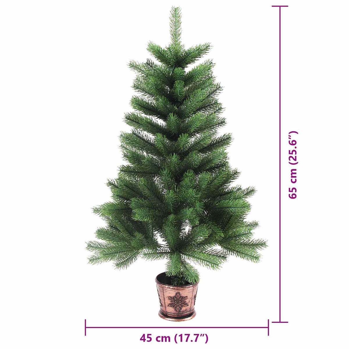 Weihnachtsbaum mit 150 LEDs mit Ständer Grün 65 cm PE