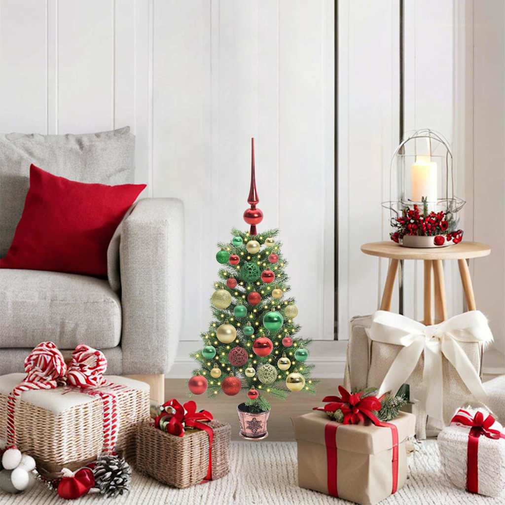 Weihnachtsbaum mit 150 LEDs mit Ständer Grün 65 cm PE