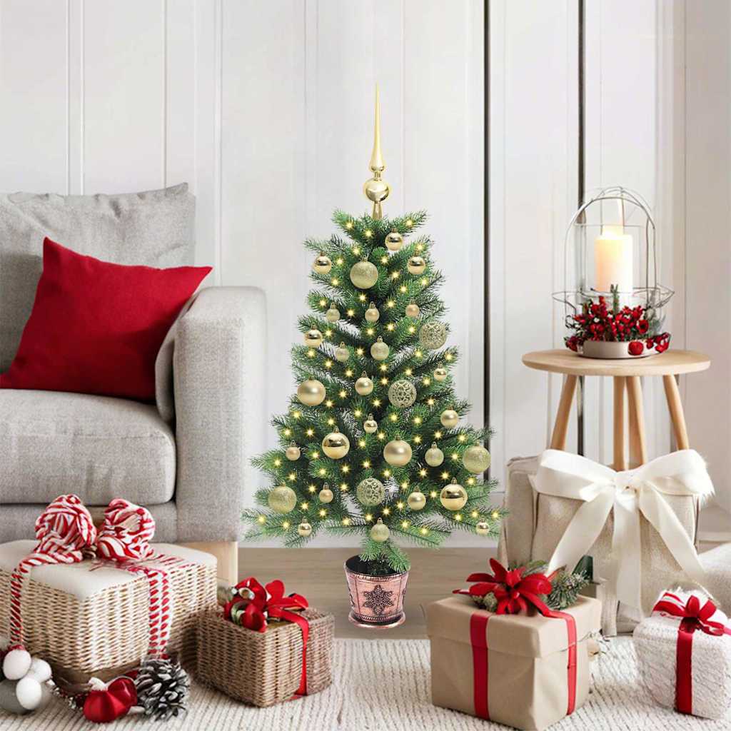Weihnachtsbaum mit 150 LEDs mit Ständer Grün 90 cm PE