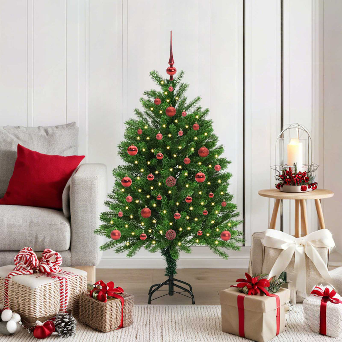 Weihnachtsbaum mit 150 LEDs mit Ständer Grün 120 cm PE
