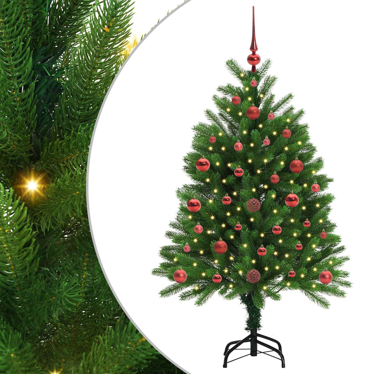 Weihnachtsbaum mit 150 LEDs mit Ständer Grün 120 cm PE
