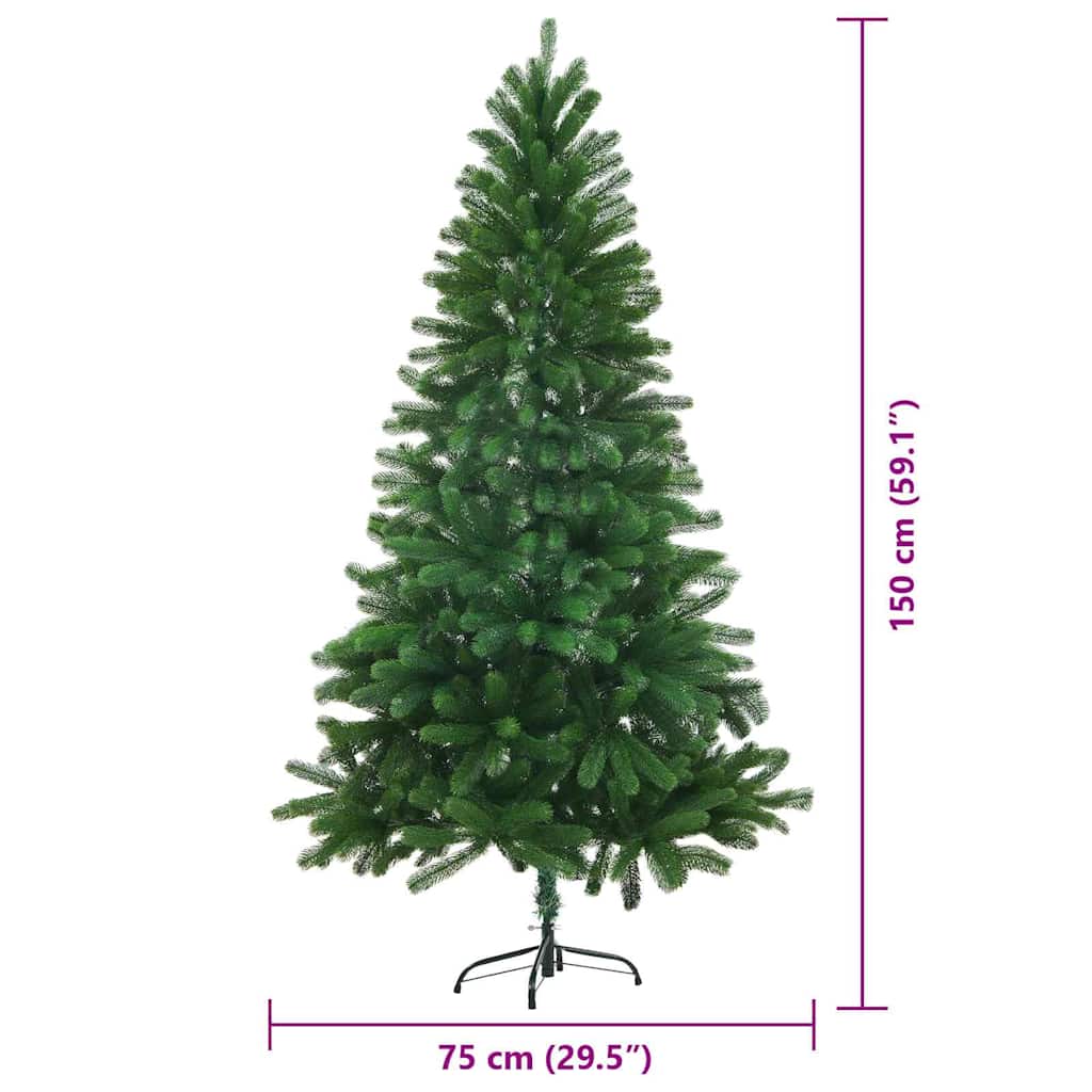 Weihnachtsbaum mit 150 LEDs mit Ständer Grün 150 cm PE