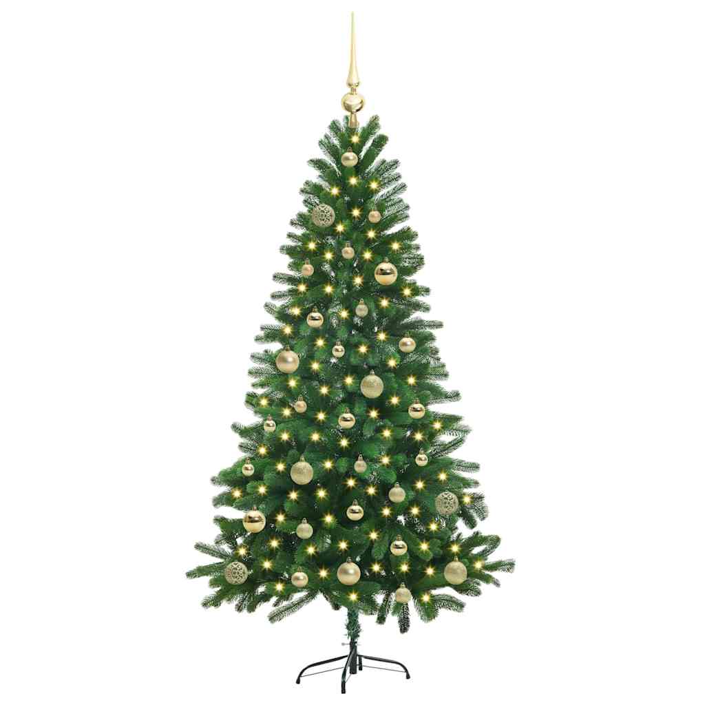 Weihnachtsbaum mit 150 LEDs mit Ständer Grün 150 cm PE