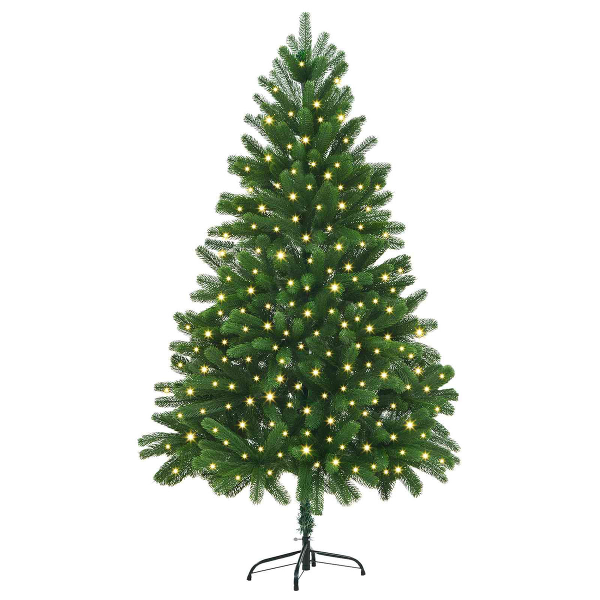 Weihnachtsbaum mit 300 LEDs mit Ständer Grün 180 cm PE