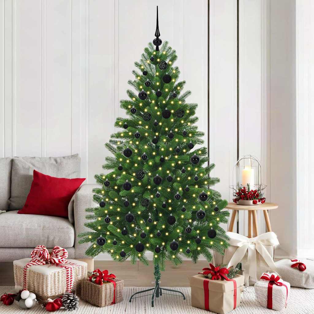 Weihnachtsbaum mit 300 LEDs mit Ständer Grün 180 cm PE