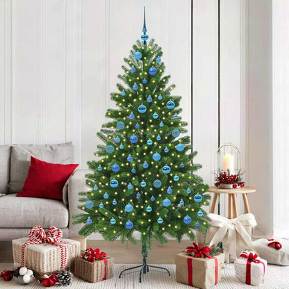 Weihnachtsbaum mit 300 LEDs mit Ständer Grün 180 cm PE