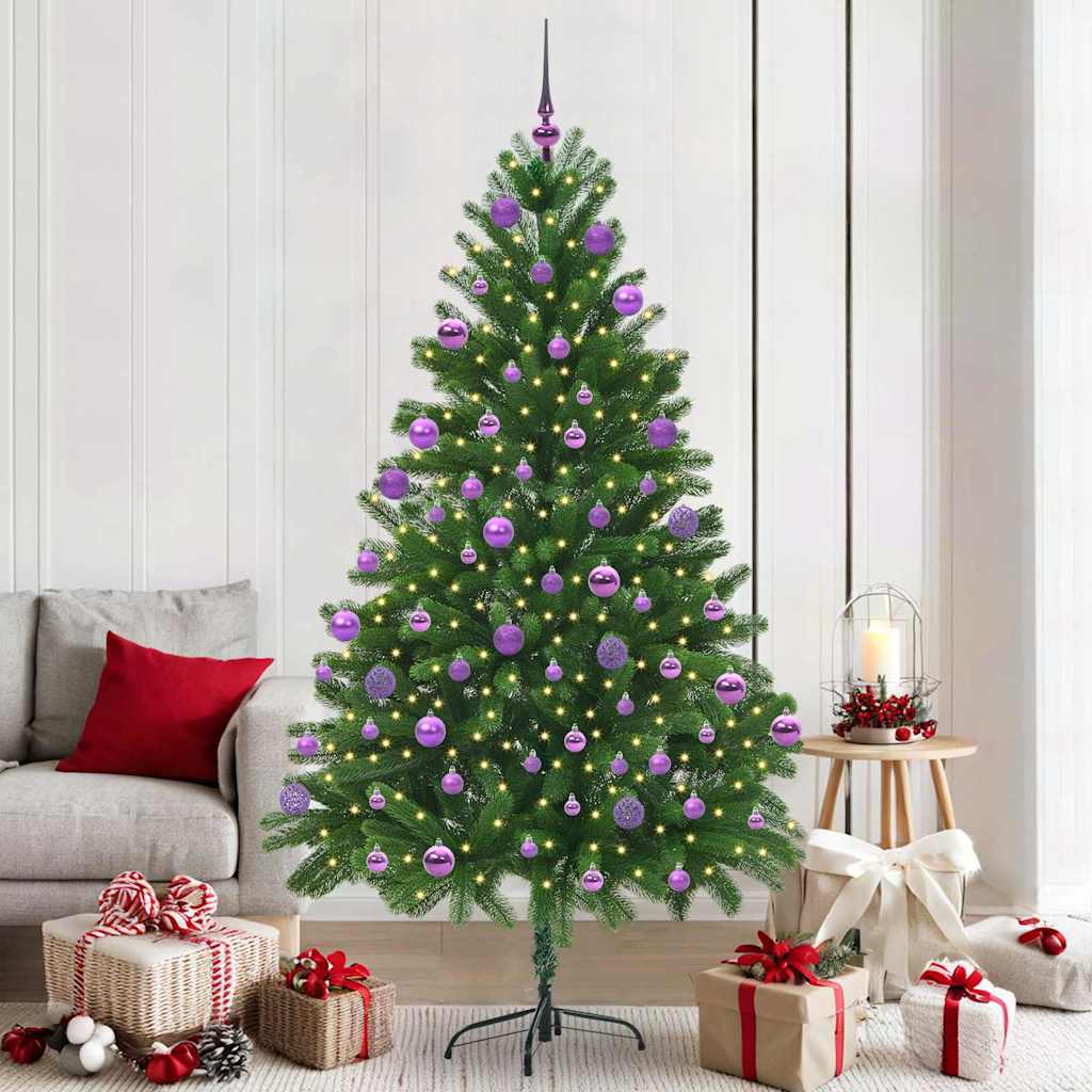 Weihnachtsbaum mit 300 LEDs mit Ständer Grün 210 cm PE