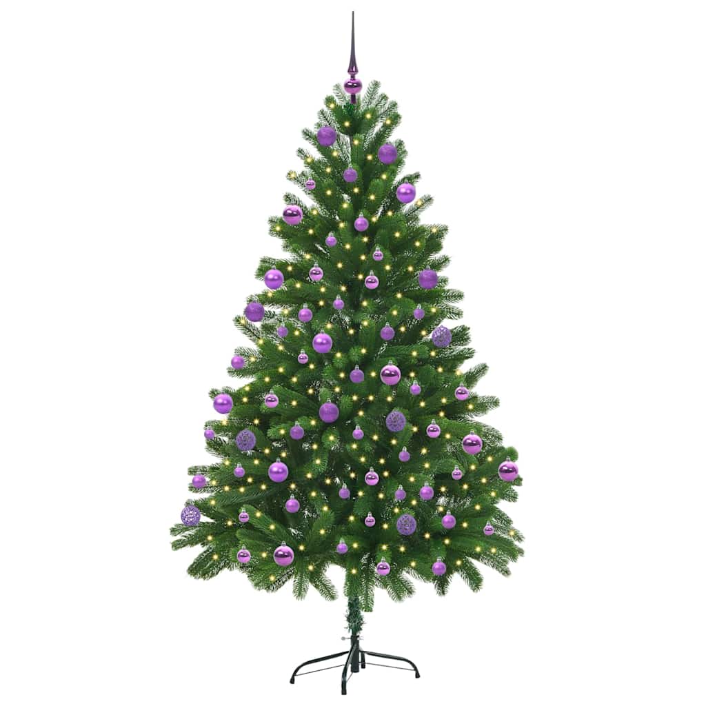 Weihnachtsbaum mit 300 LEDs mit Ständer Grün 210 cm PE