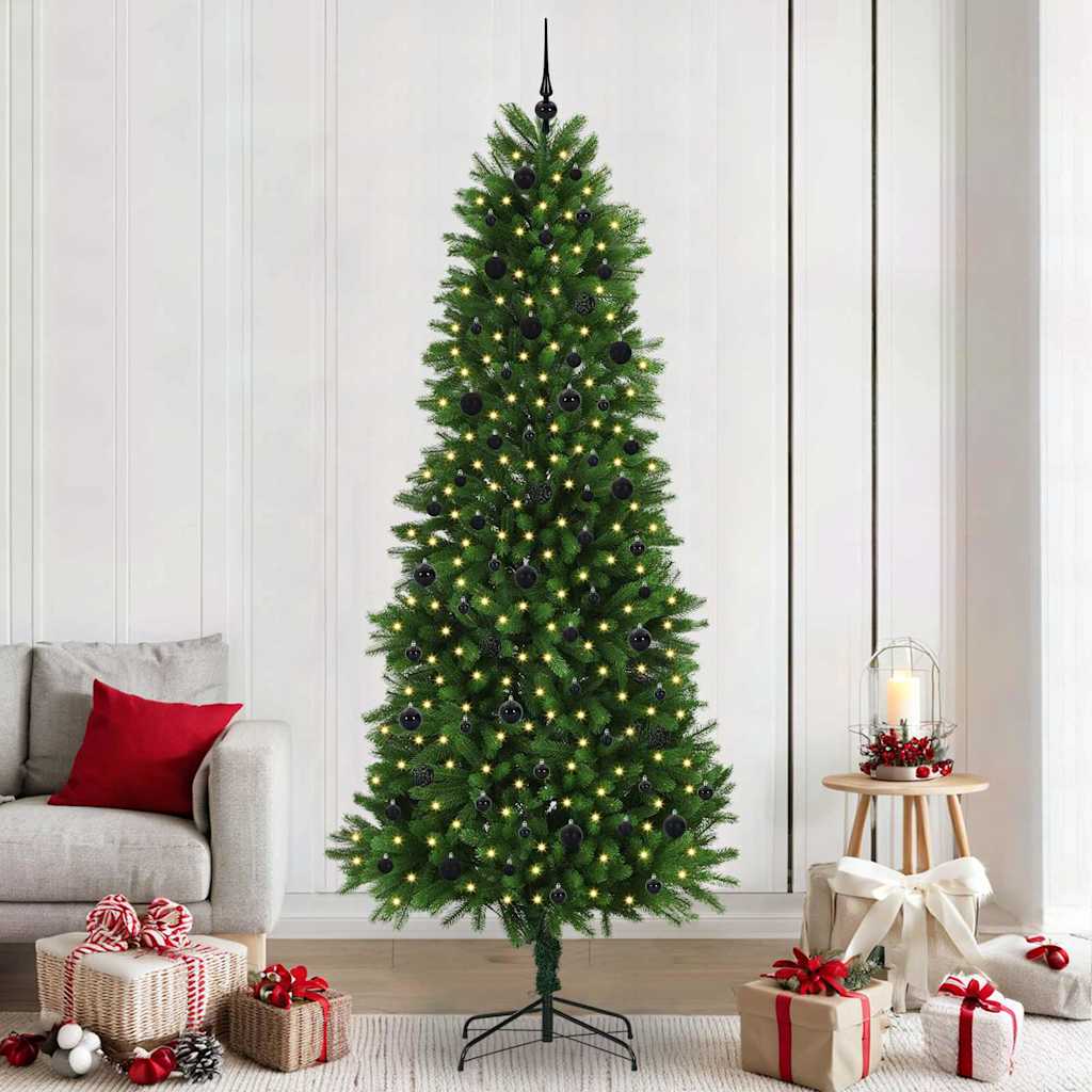 Weihnachtsbaum mit 300 LEDs mit Ständer Grün 240 cm PE