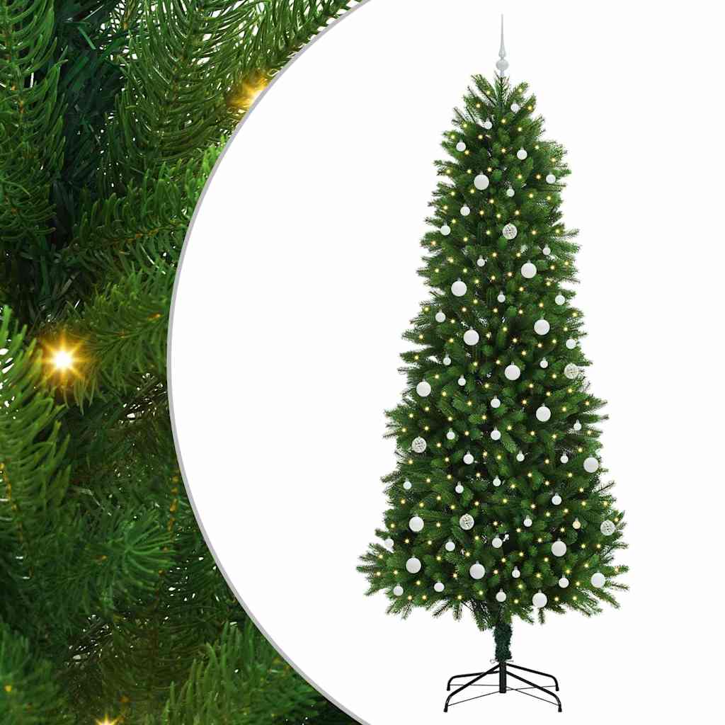 Weihnachtsbaum mit 300 LEDs mit Ständer Grün 240 cm PE