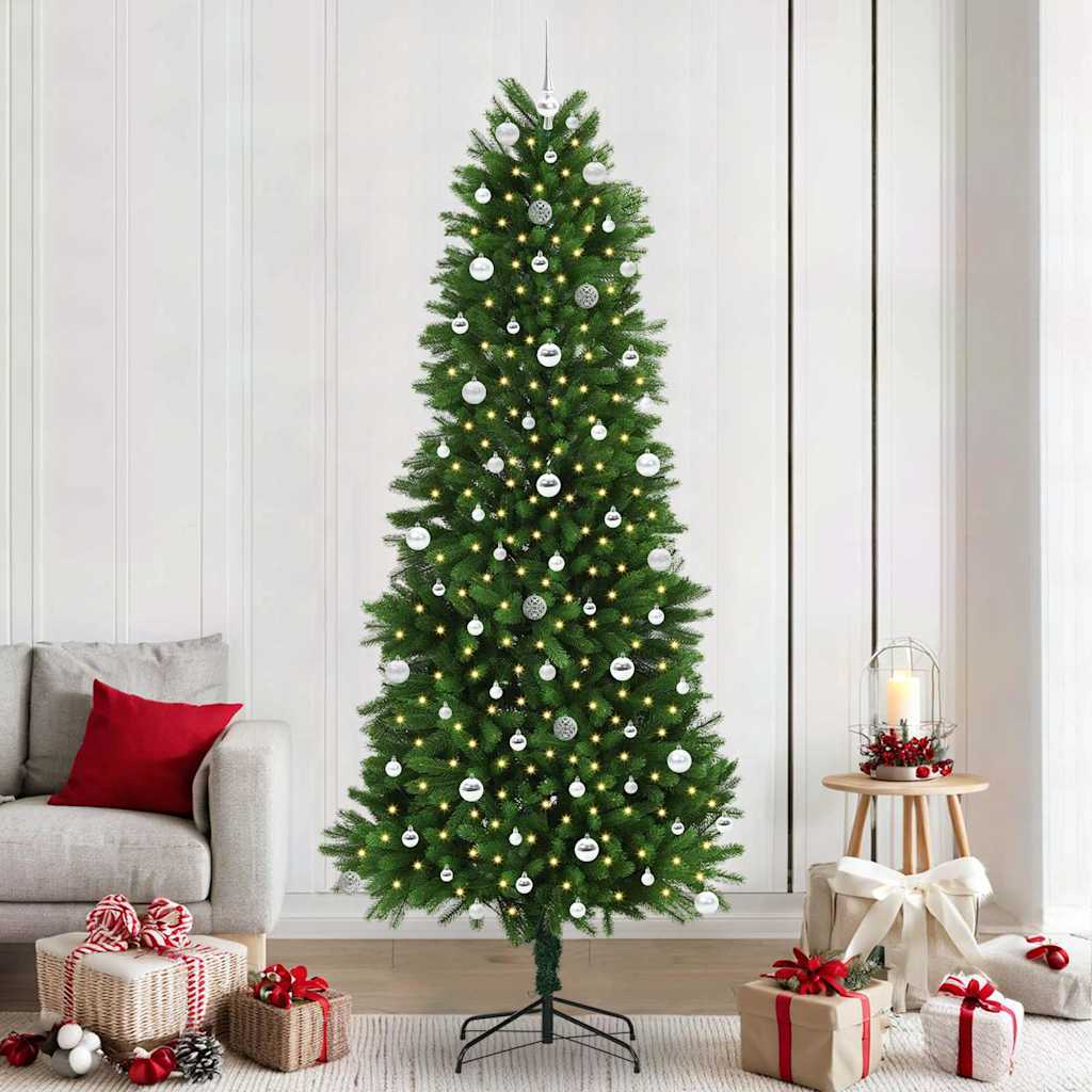 Weihnachtsbaum mit LED-Beleuchtung Grün 240 cm PE
