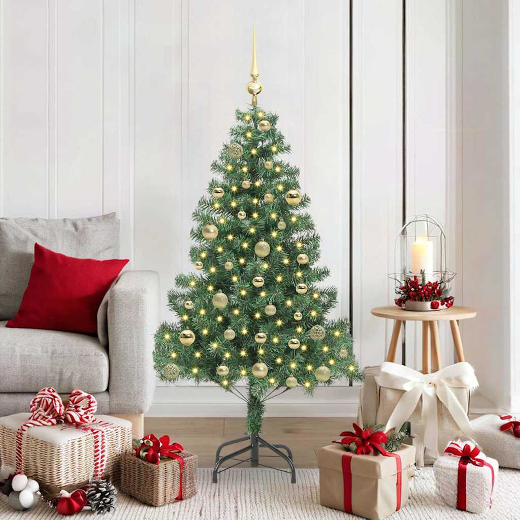 Weihnachtsbaum mit 150 LEDs mit Ständer Grün 150 cm PVC