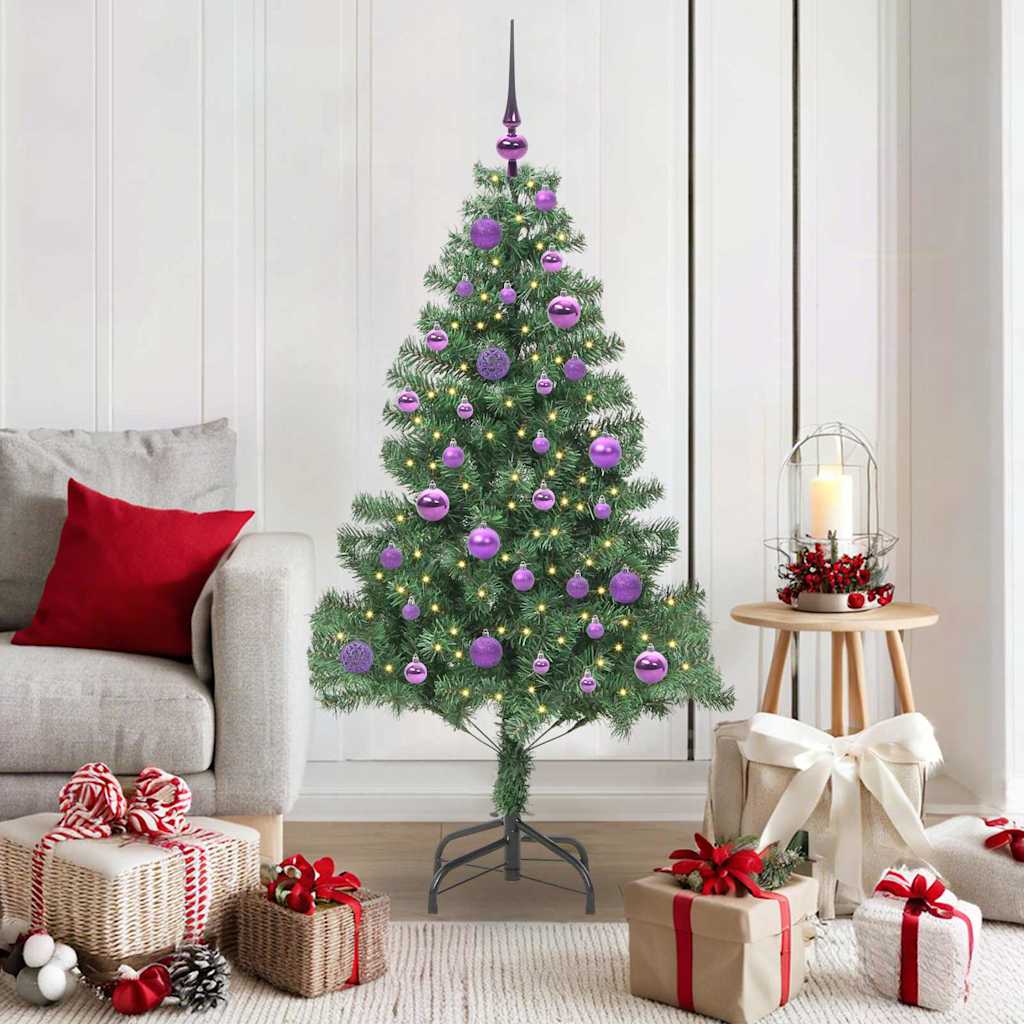 Weihnachtsbaum mit 150 LEDs mit Ständer Grün 150 cm PVC
