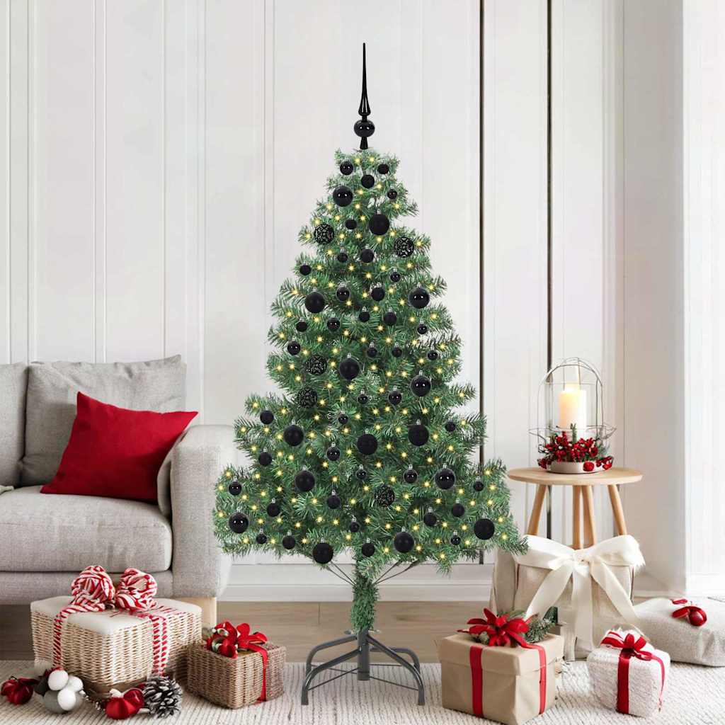 Weihnachtsbaum mit 300 LEDs mit Ständer Grün 180 cm PVC