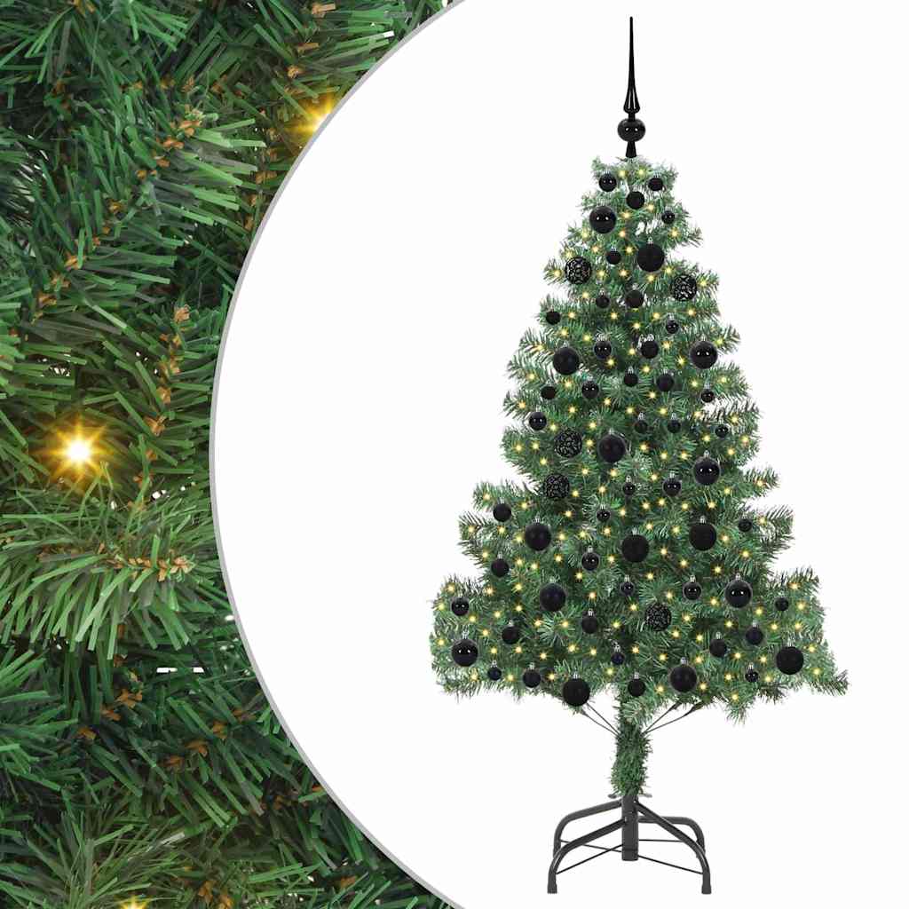 Weihnachtsbaum mit 300 LEDs mit Ständer Grün 180 cm PVC