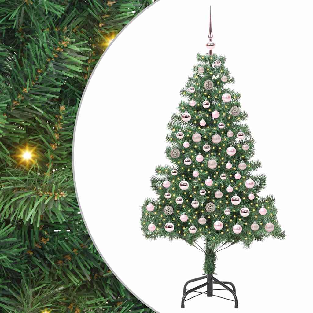 Weihnachtsbaum mit 300 LEDs mit Ständer Grün 180 cm PVC