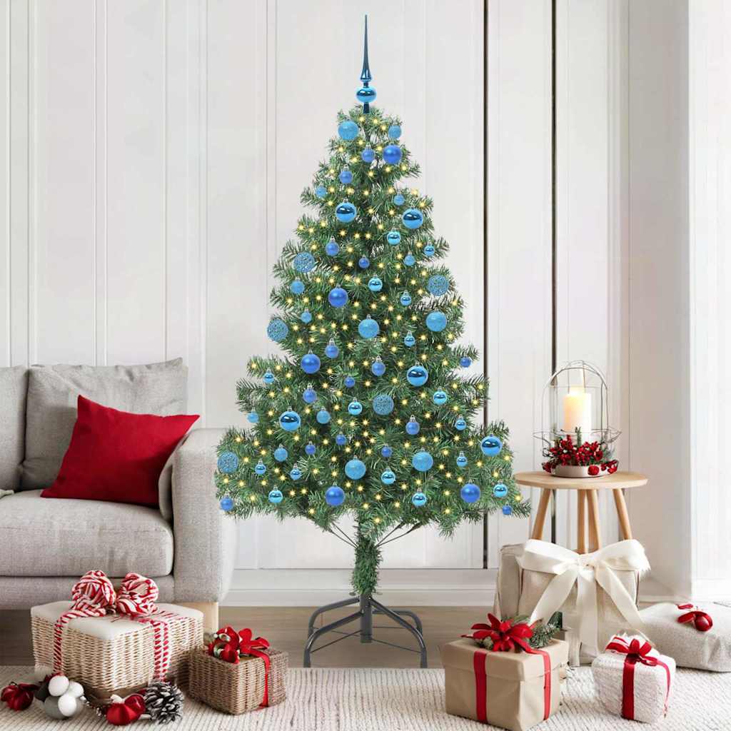 Weihnachtsbaum mit 300 LEDs mit Ständer Grün 180 cm PVC