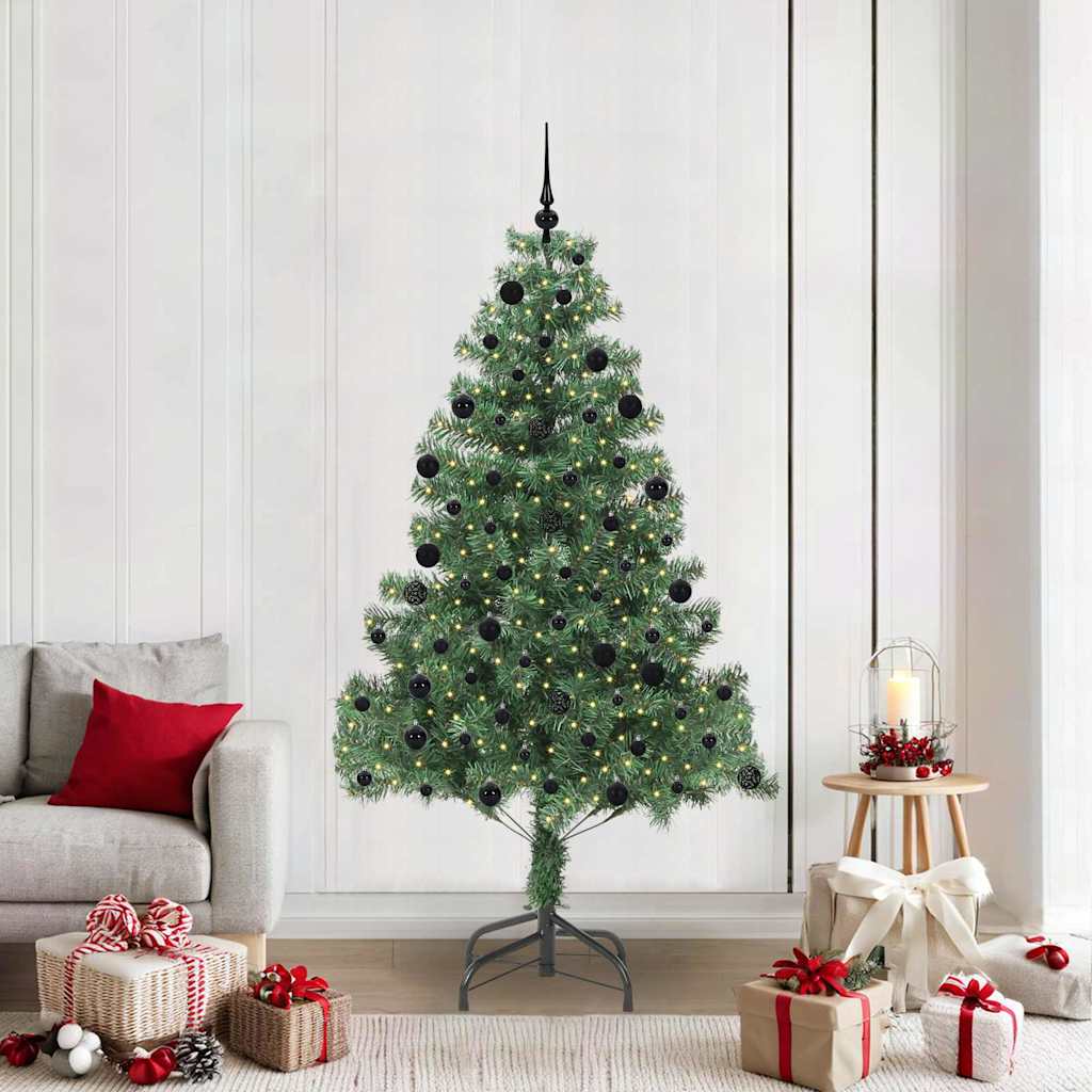Weihnachtsbaum mit 300 LEDs mit Ständer Grün 210 cm PVC