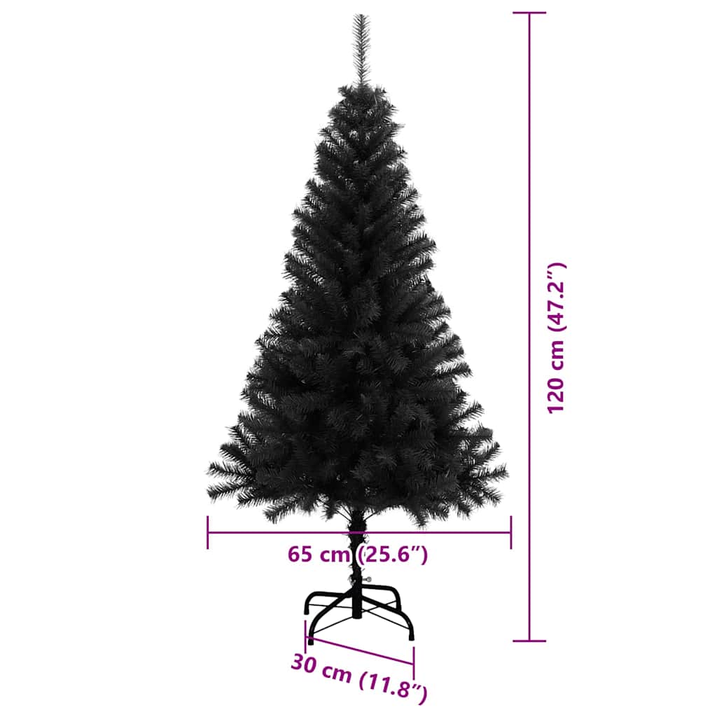 Weihnachtsbaum Schwarz 120 cm PVC