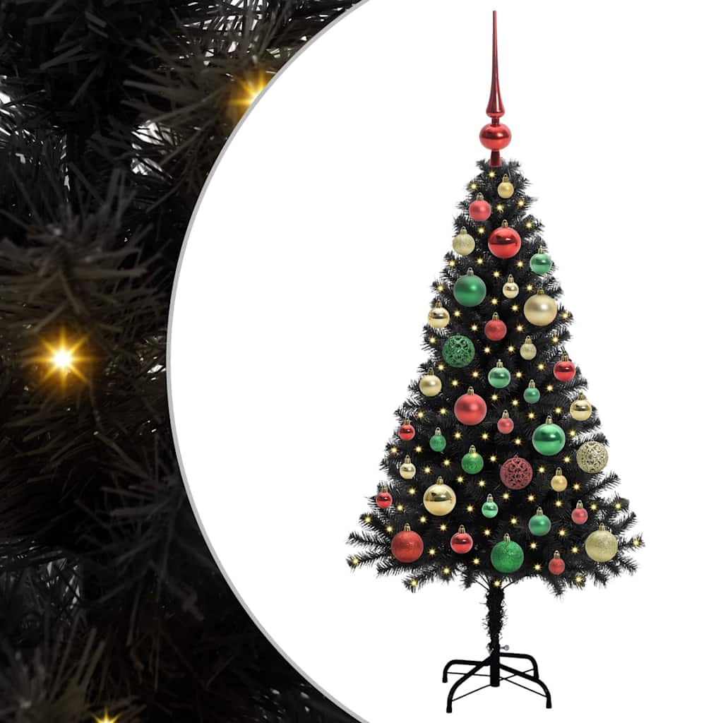 Weihnachtsbaum Schwarz 120 cm PVC