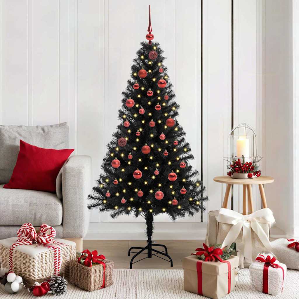 Weihnachtsbaum Schwarz 150 cm PVC