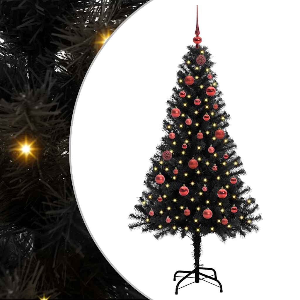 Weihnachtsbaum Schwarz 150 cm PVC
