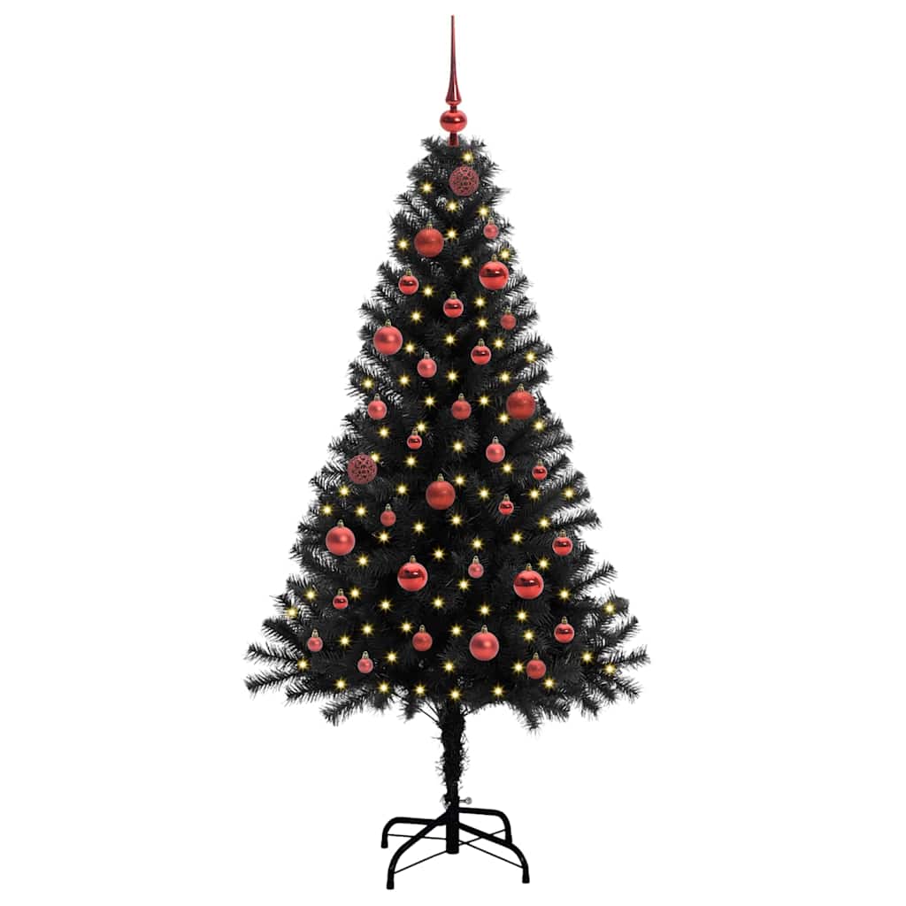 Weihnachtsbaum Schwarz 150 cm PVC