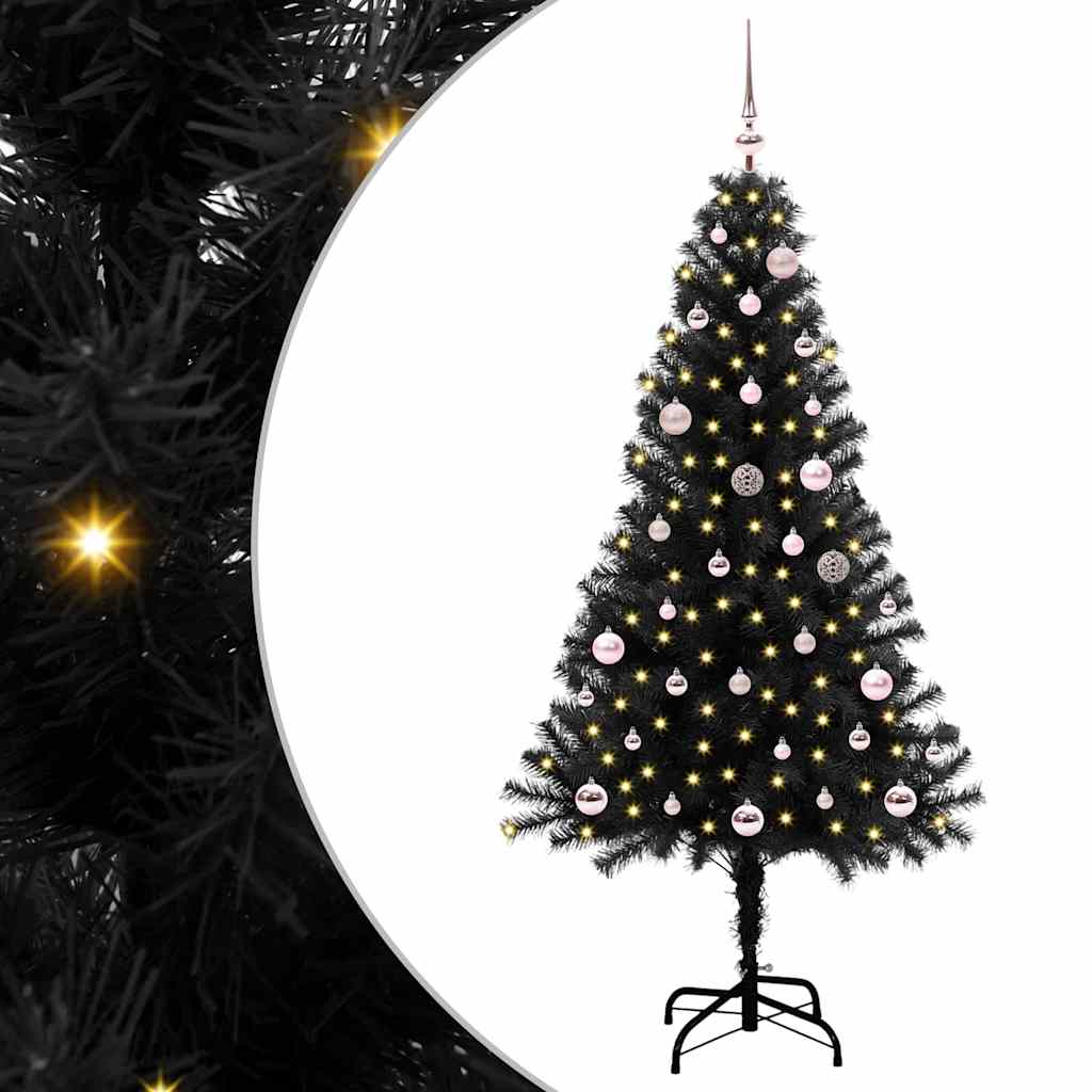 Weihnachtsbaum Schwarz 150 cm PVC