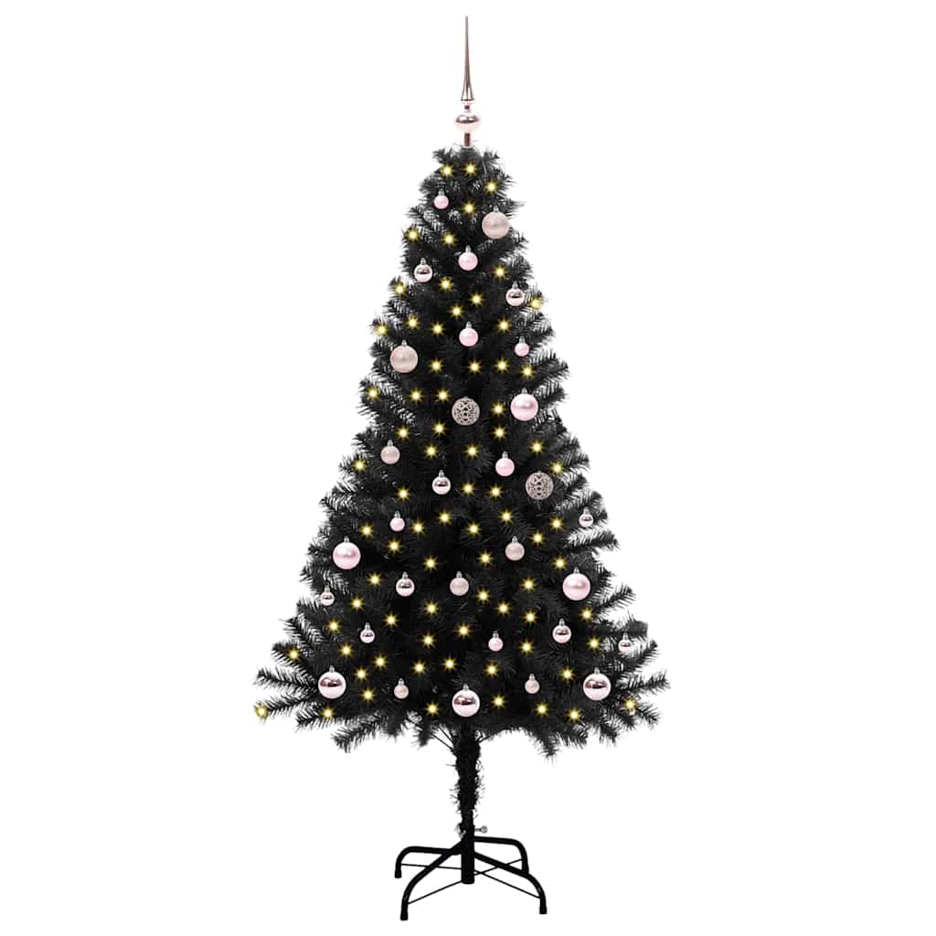 Weihnachtsbaum Schwarz 150 cm PVC