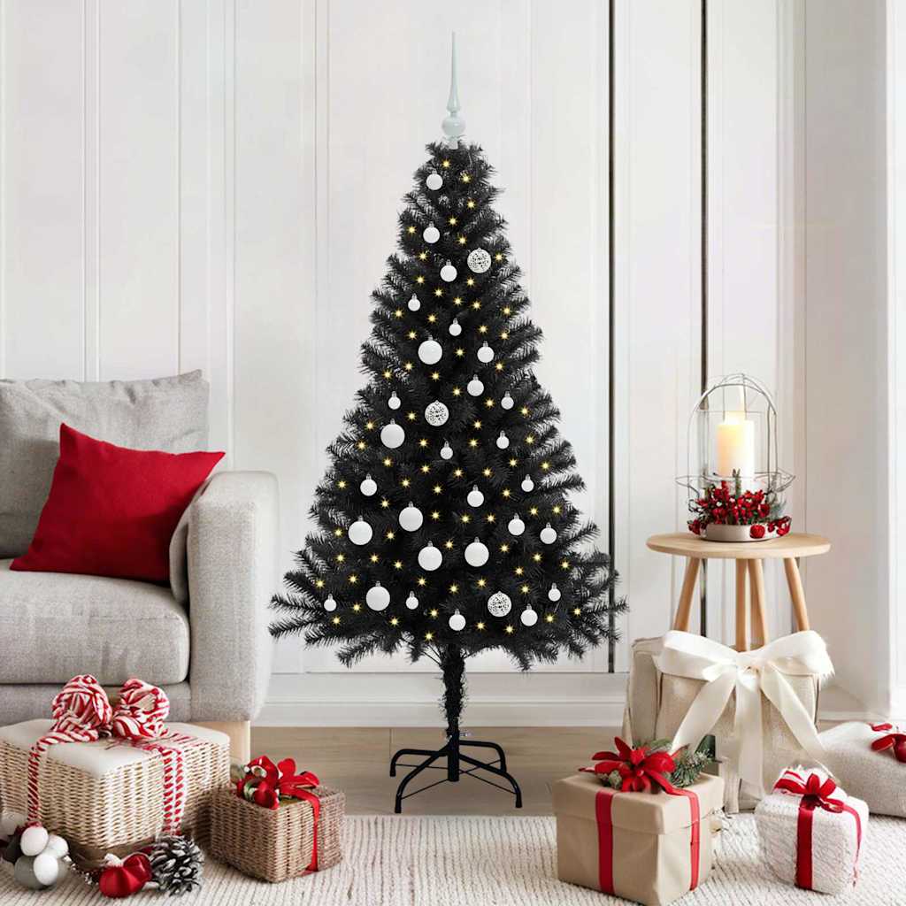 Weihnachtsbaum Schwarz 150 cm PVC