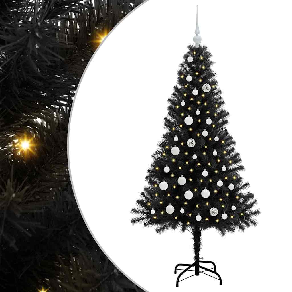 Weihnachtsbaum Schwarz 150 cm PVC