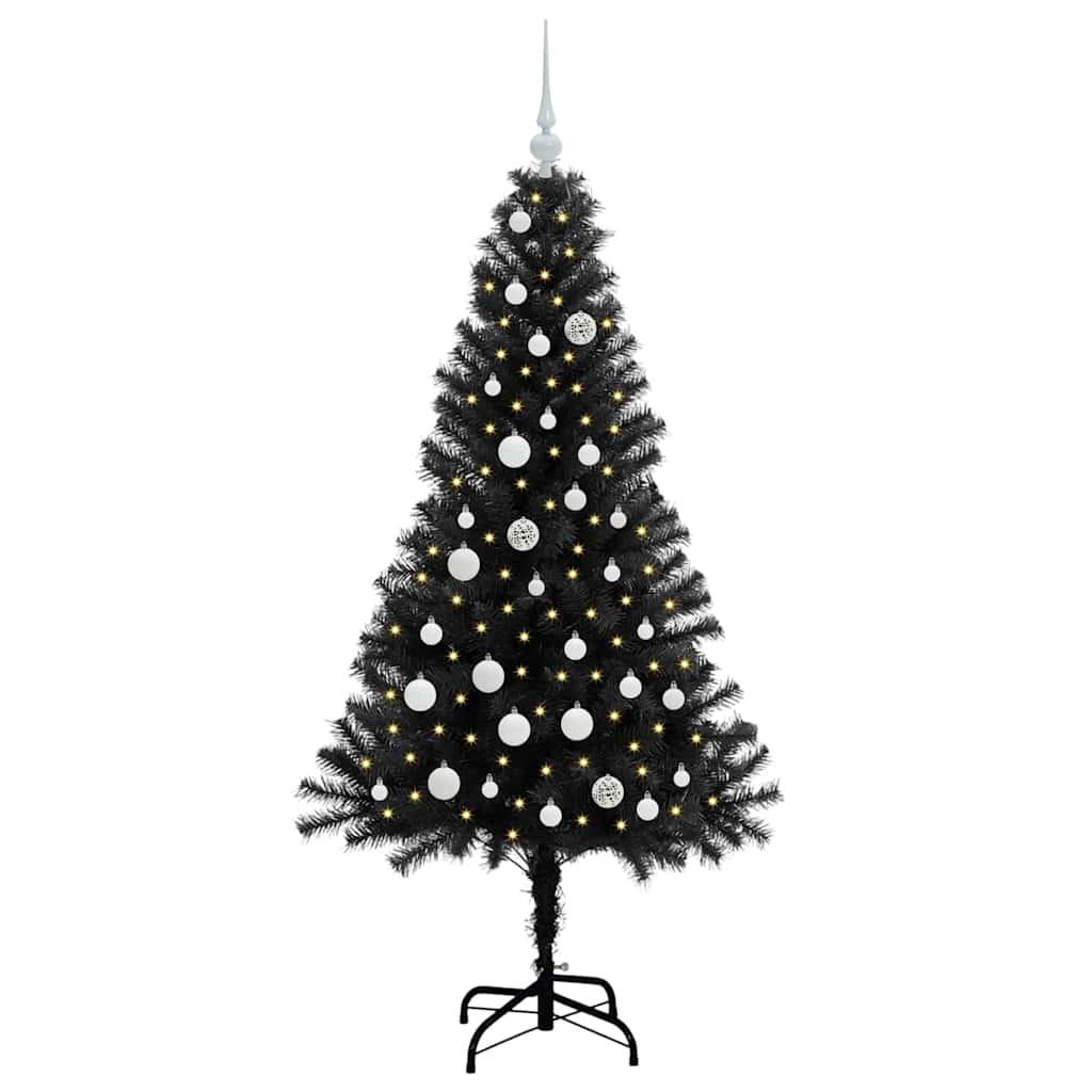 Weihnachtsbaum Schwarz 150 cm PVC