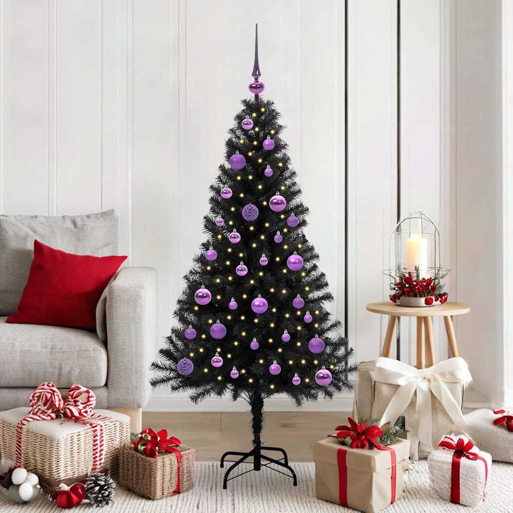 Weihnachtsbaum Schwarz 150 cm PVC