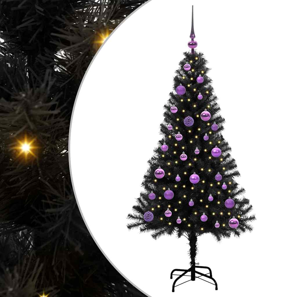 Weihnachtsbaum Schwarz 150 cm PVC