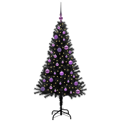 Weihnachtsbaum Schwarz 150 cm PVC