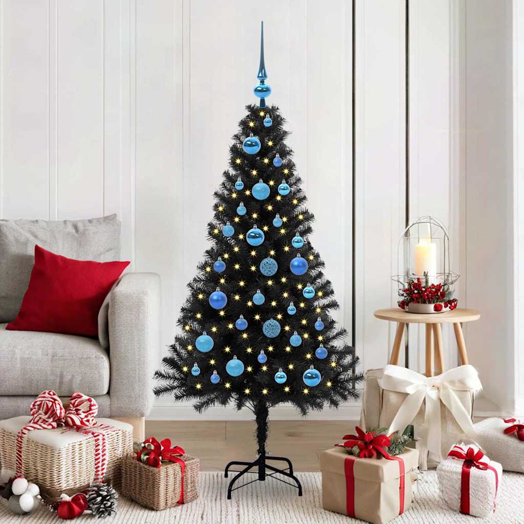 Weihnachtsbaum Schwarz 150 cm PVC