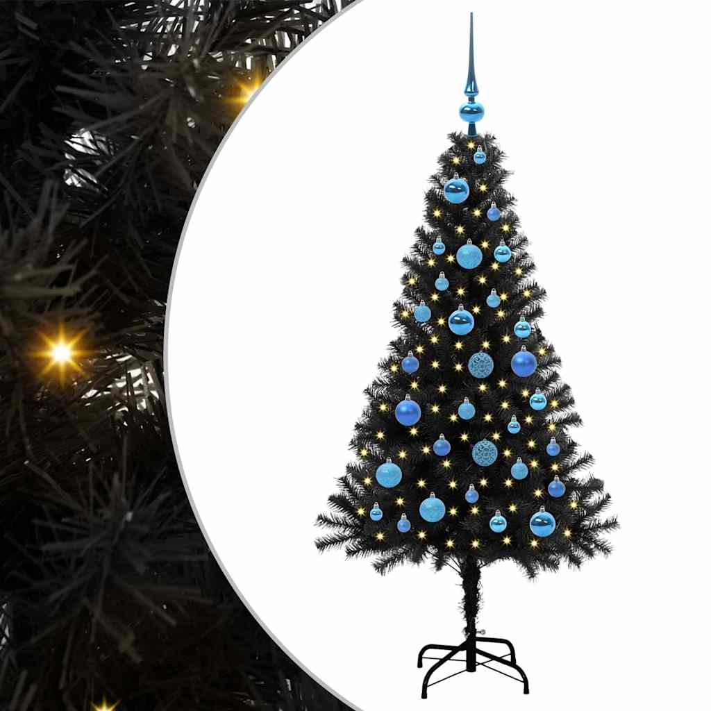 Weihnachtsbaum Schwarz 150 cm PVC