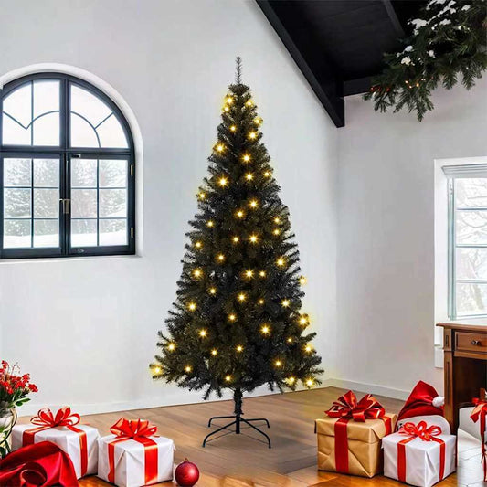 Künstliche Weihnachtsbäume Schwarz 180 cm PVC