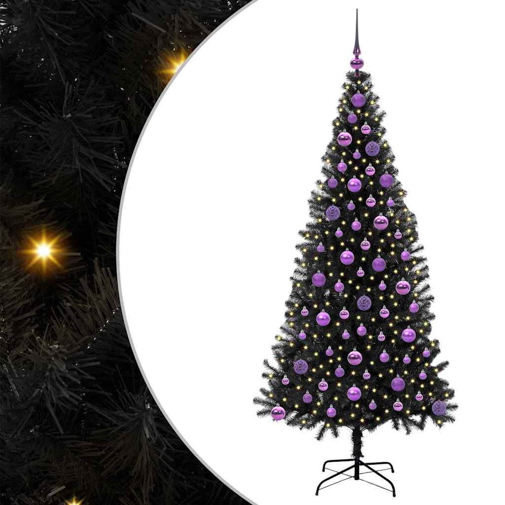 Weihnachtsbaum Schwarz 180 cm PVC
